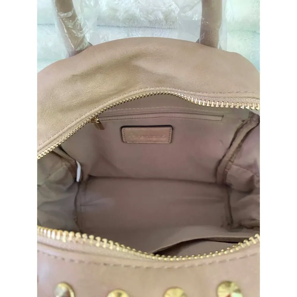 Brentano Sand Beige Studded Mini Backpack Purse NWT